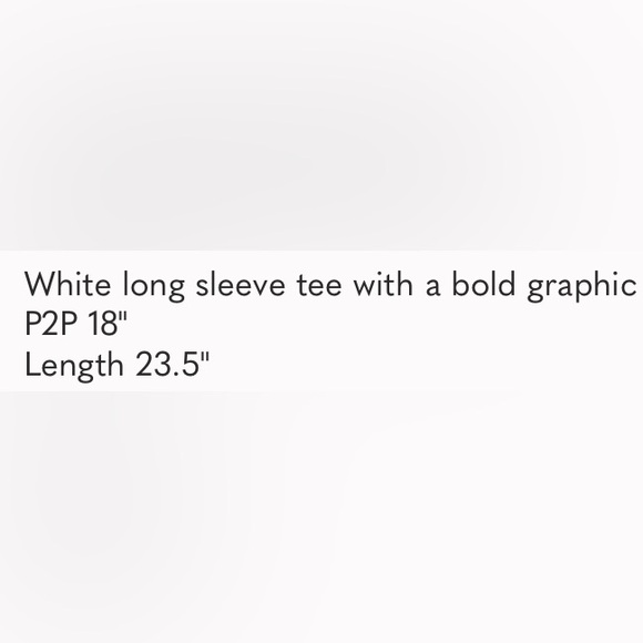 Womens White Long Sleeve Graphic Tee - Picture 3 of 3